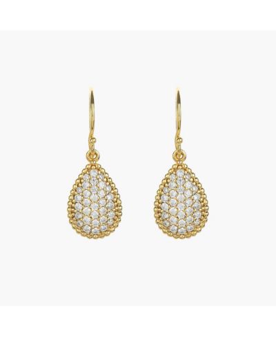 Серьги Bearfruit Jewelry с кристаллами и позолотой 18k Gold