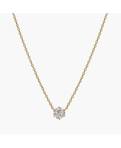 Sterling Silver 18k Gold Plated Estelle Necklace Dainty Crystal Trendy