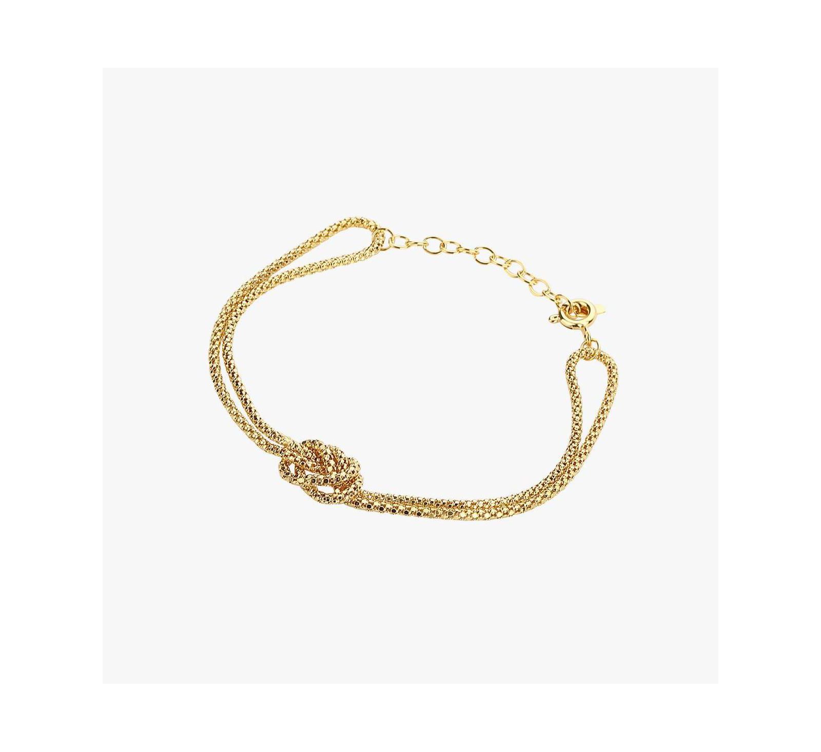 Sterling Silver 18k Gold Plated Noelle Knot Bracelet Minimalist
