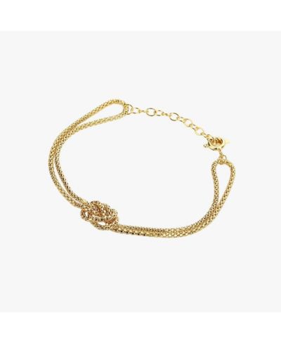 Sterling Silver 18k Gold Plated Noelle Knot Bracelet Minimalist