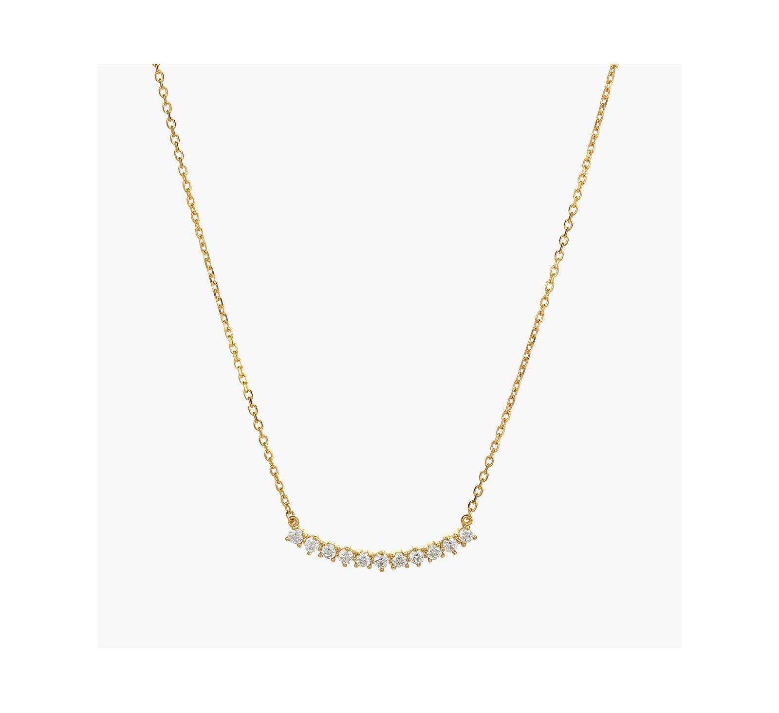 Ожерелье Bearfruit Jewelry Sterling Silver 18k Gold Plated Josephine Classic Tennis
