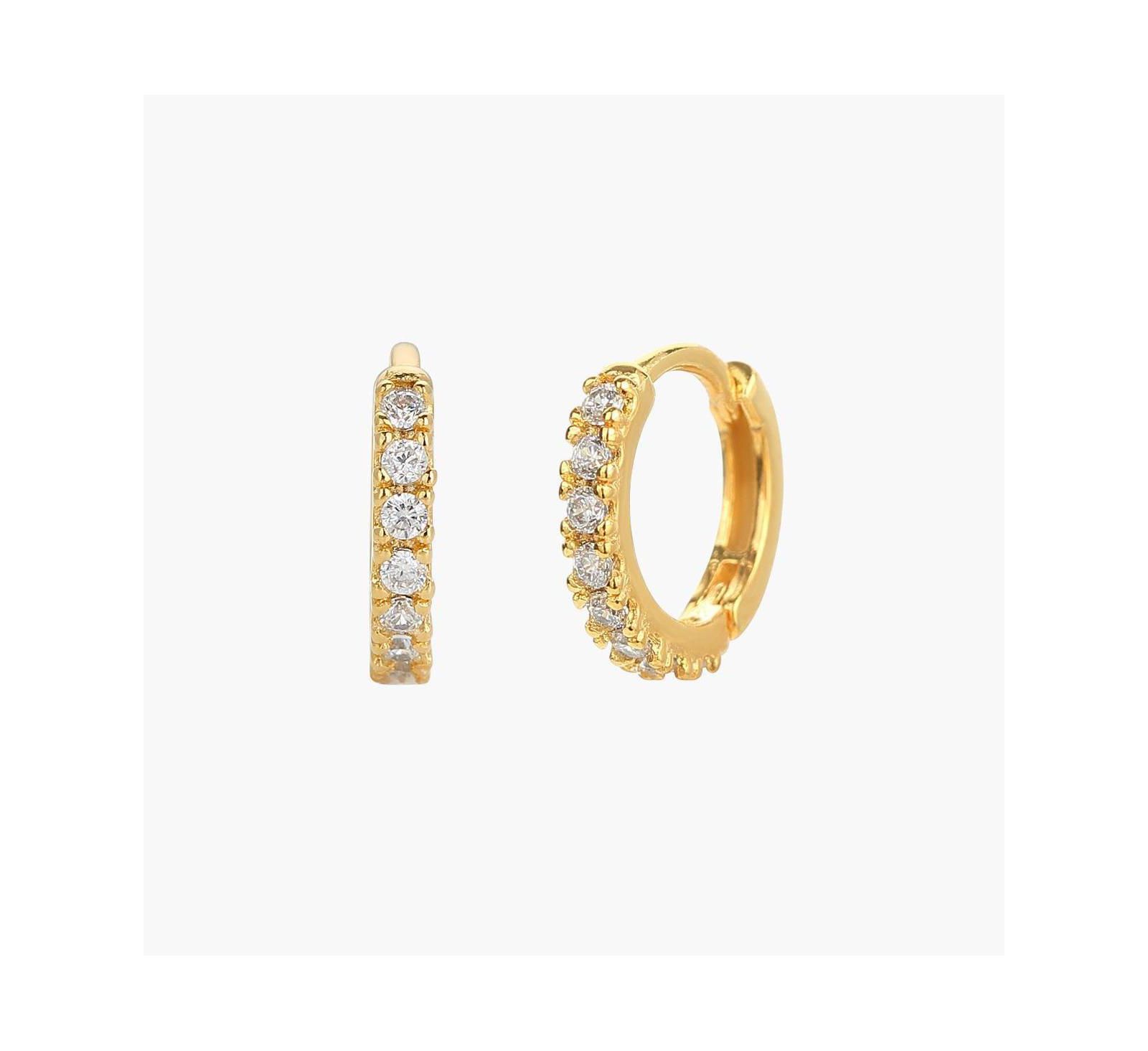 Серьги-кольцо Ophelia Huggies из стерлингового серебра с напылением 18k Gold
