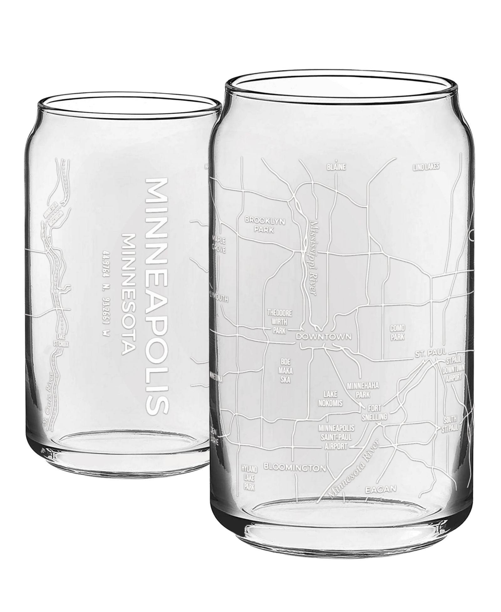 Narbo The Can Minneapolis Map набор стеклянной посуды 2 шт.
