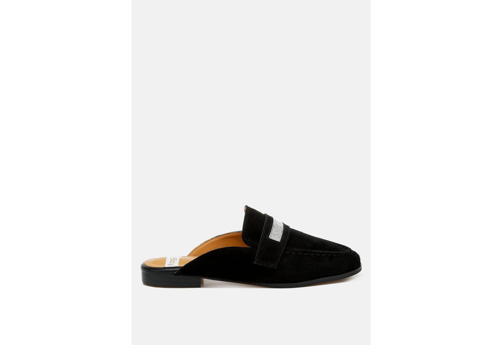 Мюли Rag & Co Rhinestone Strap Suede