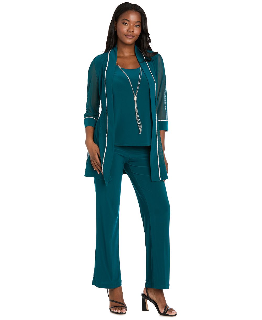 R & M Richards Women's Layered-Look Top & Pants