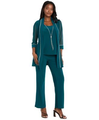 R & M Richards Women's Layered-Look Top & Pants