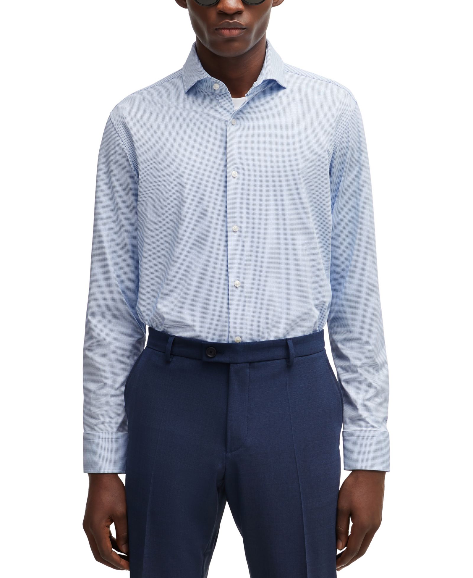 Мужская рубашка BOSS by Hugo Boss Performance-Stretch Regular-Fit