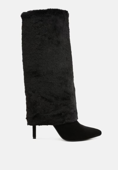 London Rag Womens Everglade Fold-Over Calf-High Boots