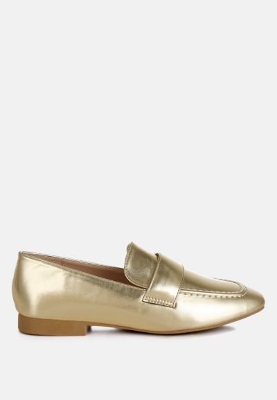 Gold faux leather