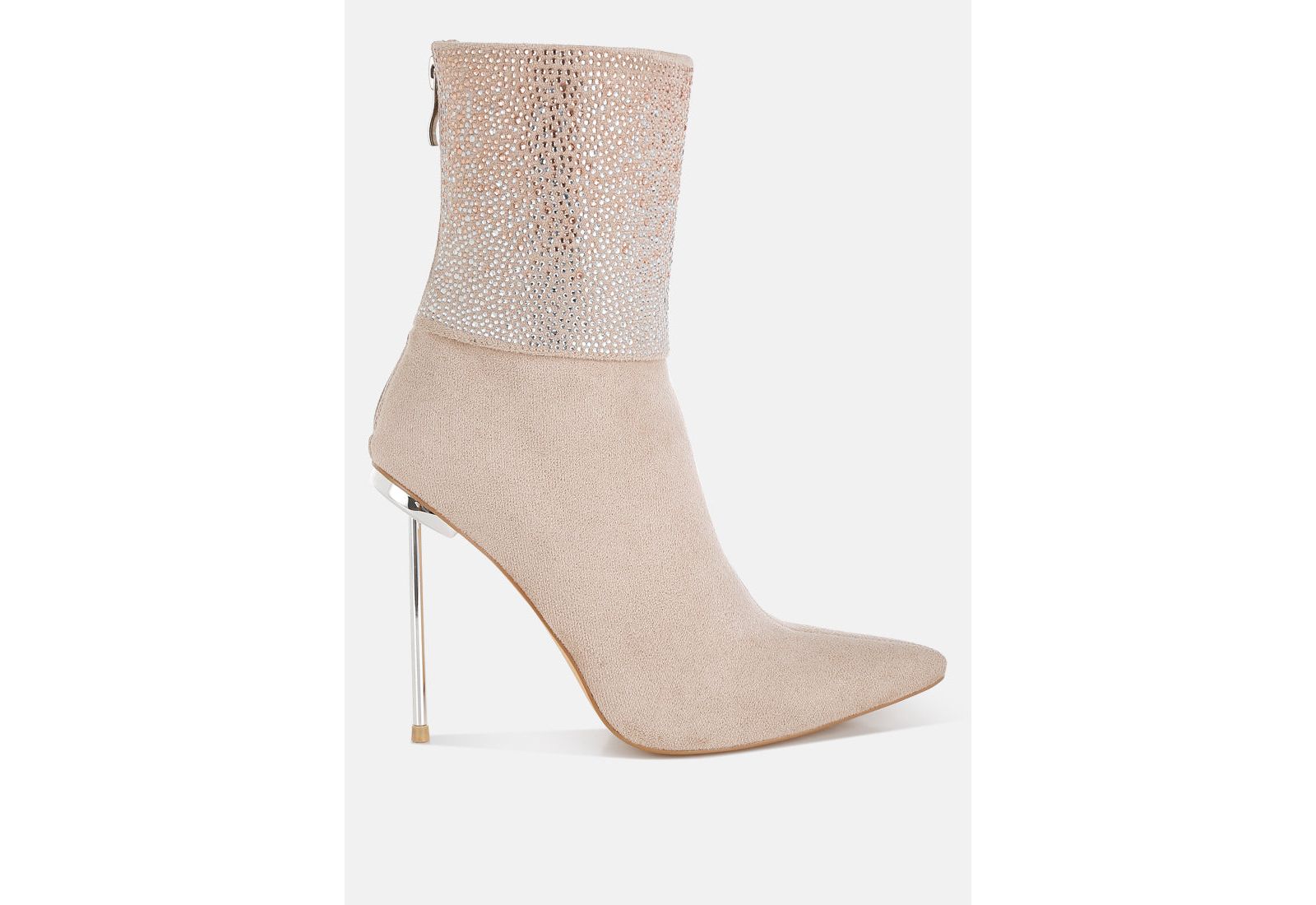 London Rag Women's Podstar Rhinestones Embellished Foldover Boots