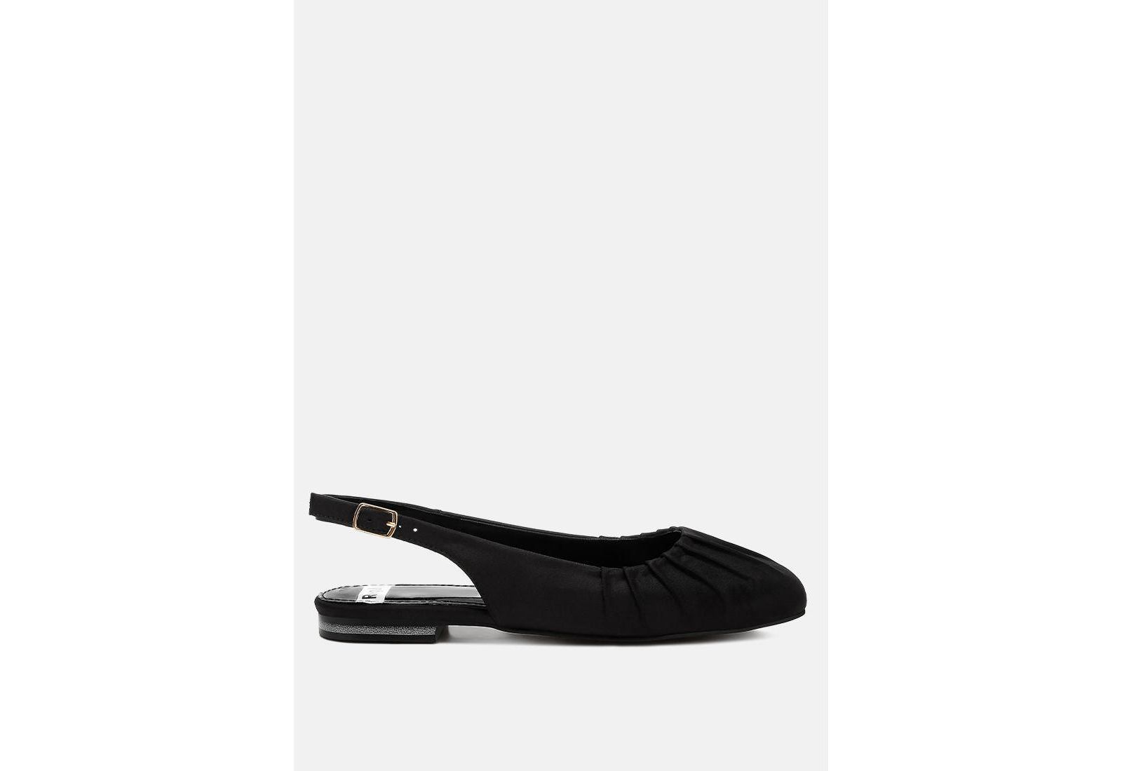 Cheeni Мюли Satin Square Toe Flat Slingbacks