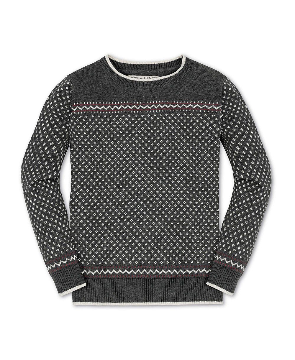 Мужской джемпер Hope & Henry Organic Long Sleeve Intarsia Crew Neck
