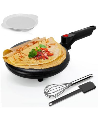 NutriChef 8-Inch Electric Crepe Maker and Griddle with Non-Stick Surface, 800W - PKCRM08