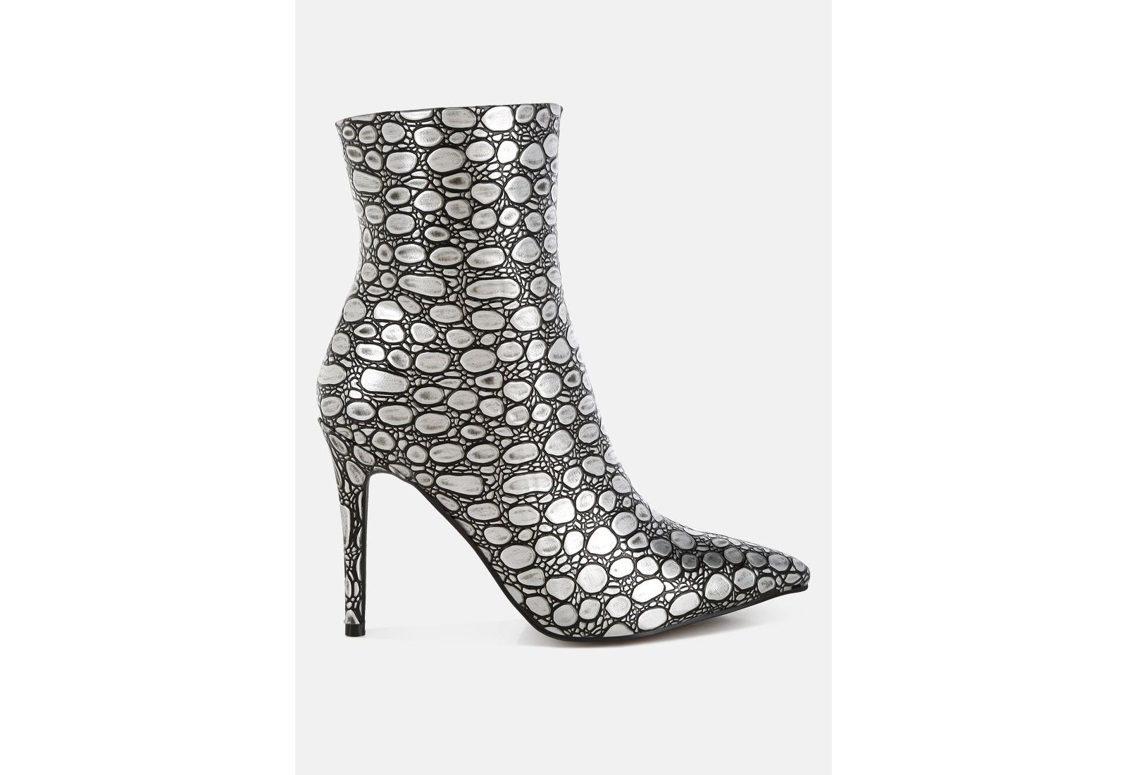 London Rag Женские Moolah Embossed Stiletto Heel Ankle Boots