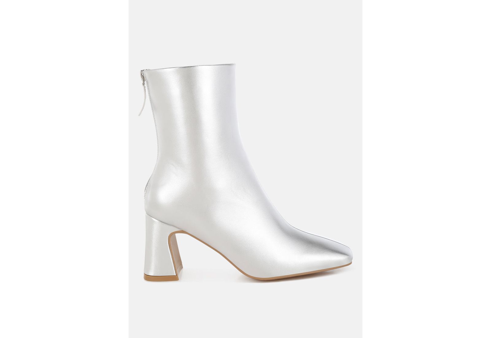 London Rag Women's Simba Square Toe Metallic Ankle Boots