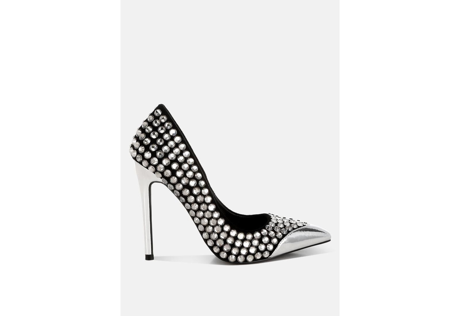 Super Fan Diamante Embellished Stiletto Pumps