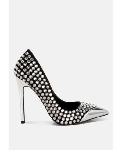 Super Fan Diamante Embellished Stiletto Pumps