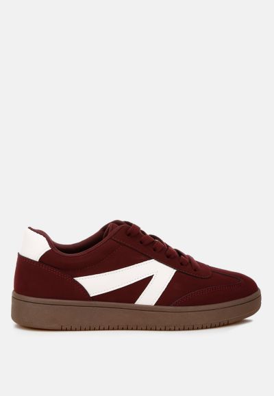 Burgundy nubuck faux leather