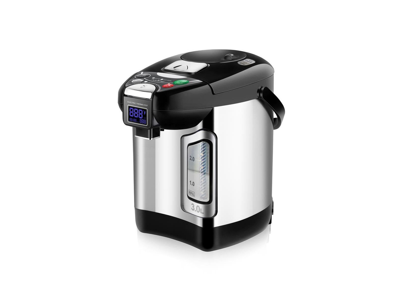NutriChef 3L Digital Hot Water Dispenser with Adjustable Temperature and 360 Rotating Base - NCHUD43