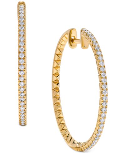 Diamond Skinny Hoop серьги (1/2 ct. t.w.) из 14k Gold
