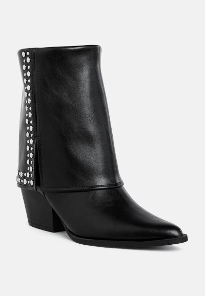 London Rag Women's Lording High Ankle Microfiber Chelsea Boots