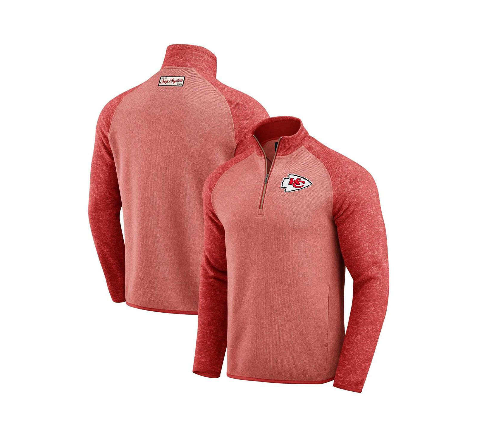 Fanatics Men's Red Kansas City Chiefs Tonal Quarter-Zip Jacket