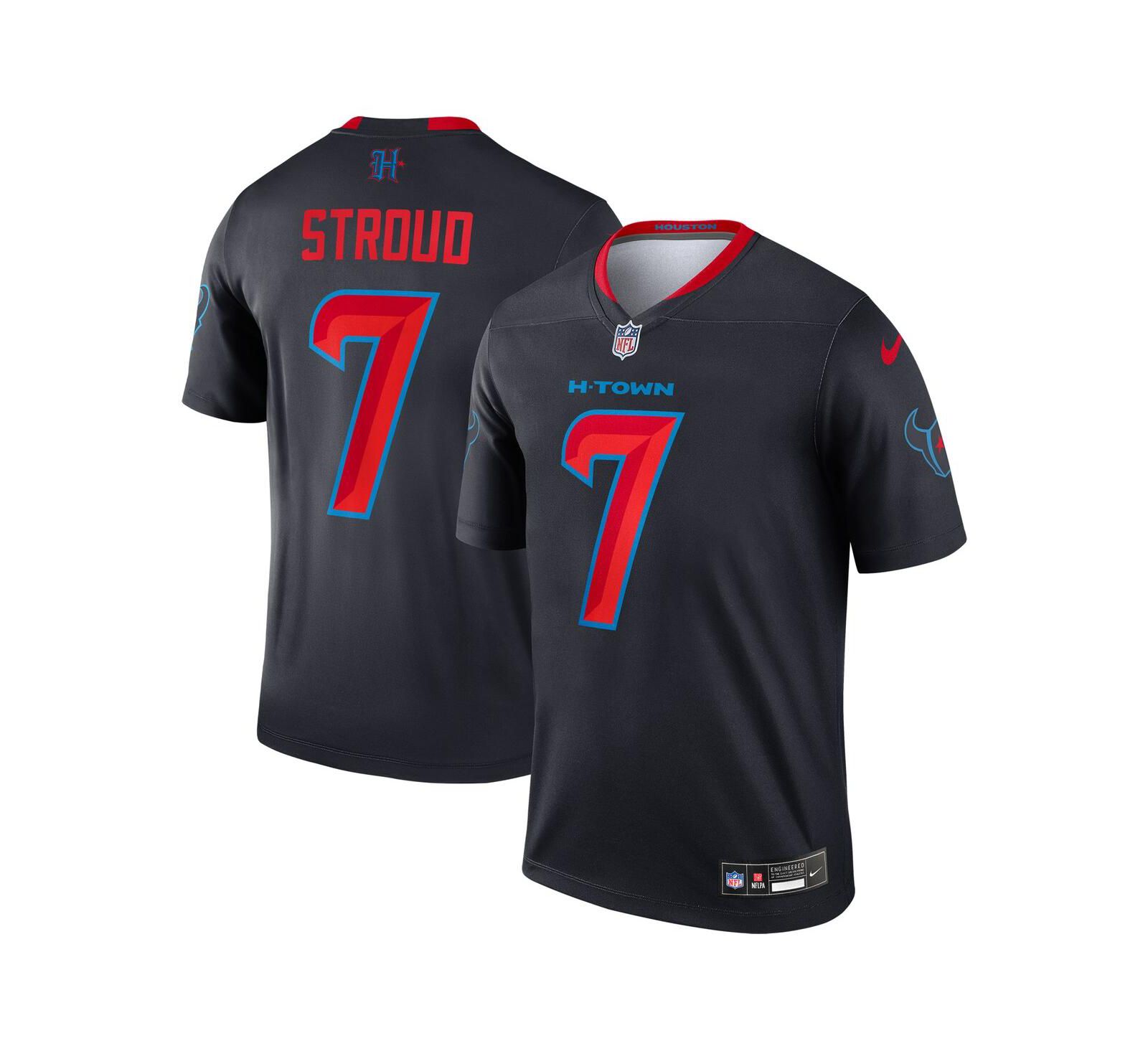 Nike Men's C.J. Stroud Navy Houston Texans 2nd Alternate Legend Player Performance Top