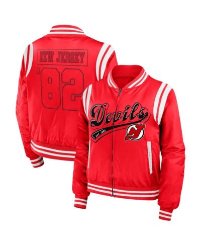 WEAR by Erin Andrews Женская бомбер-куртка WEAR Red New Jersey Devils Baller Full-Zip