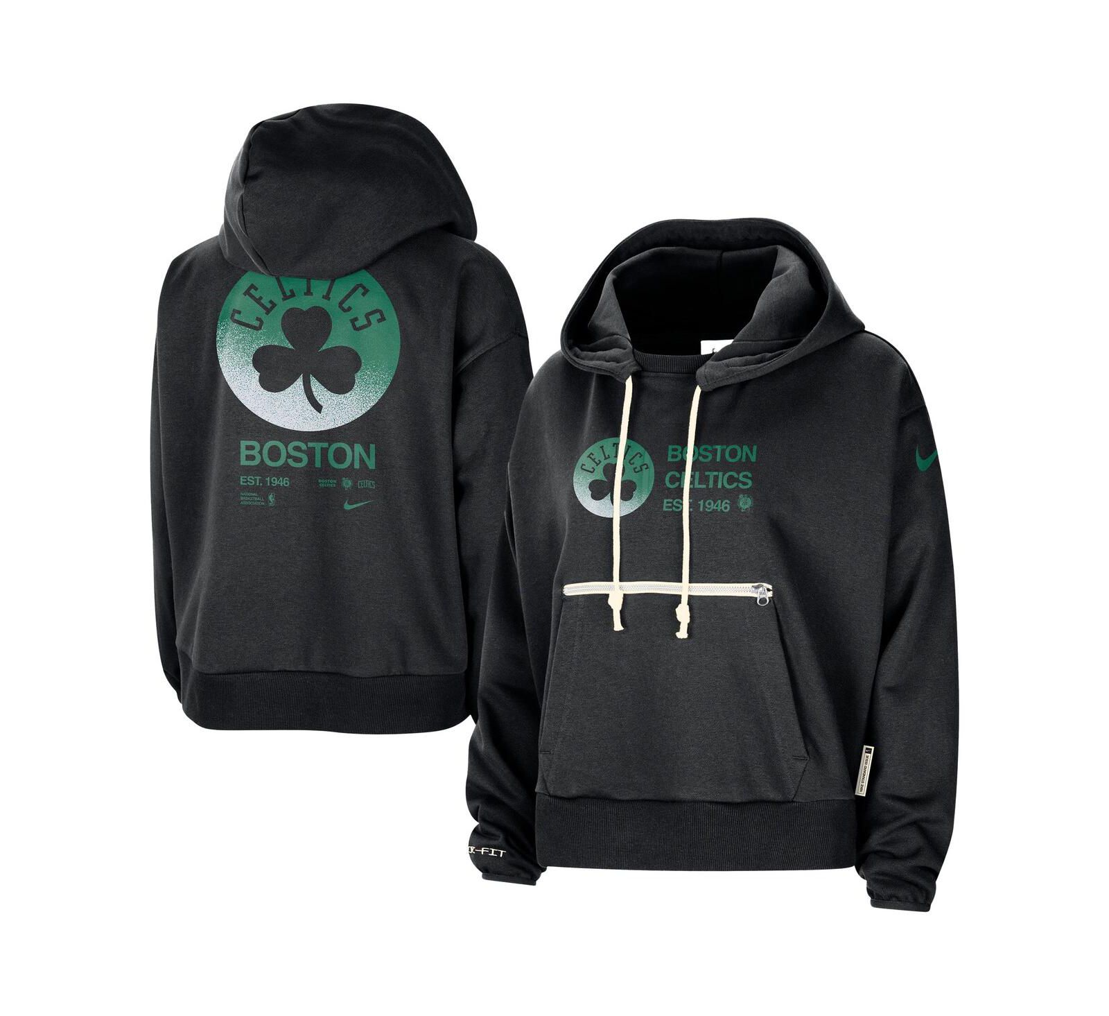 Nike Women's Black Boston Celtics Courtside Standard Issue Performance Pullover Hoodie