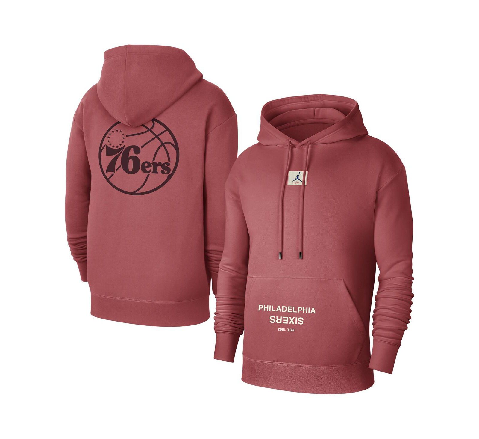 Мужское худи Jordan Philadelphia 76ers Courtside Statement Edition, красное