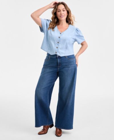 Levi's джинсы Plus Size Mid Rise 318 Shaping Wide-Leg