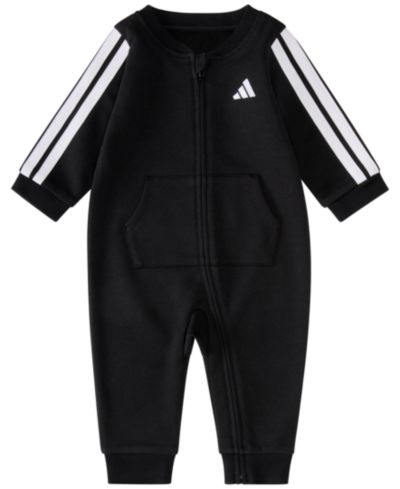 adidas Baby Boys French Terry Round Neck Long Sleeve Coverall