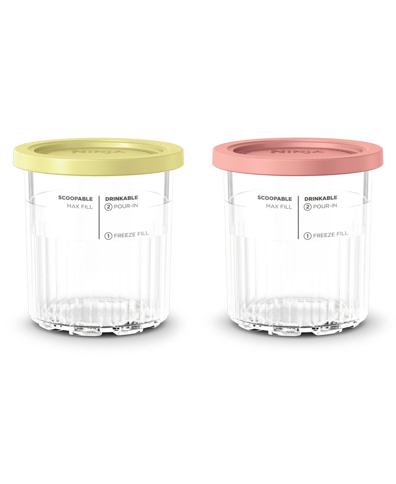 Ninja CREAMi Deluxe Pint Containers with Lids, Set of 2