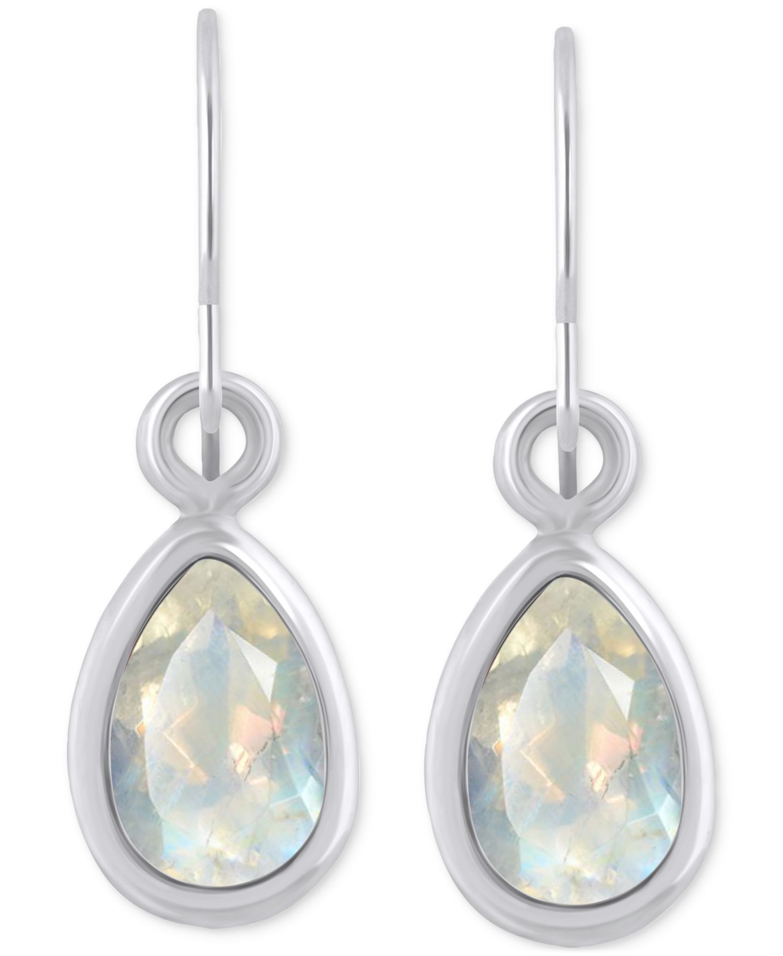 Серьги-подвески Amethyst Pear Bezel Drop в 10k Gold
