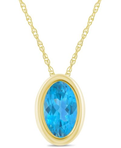 Blue Topaz / Yellow Gold