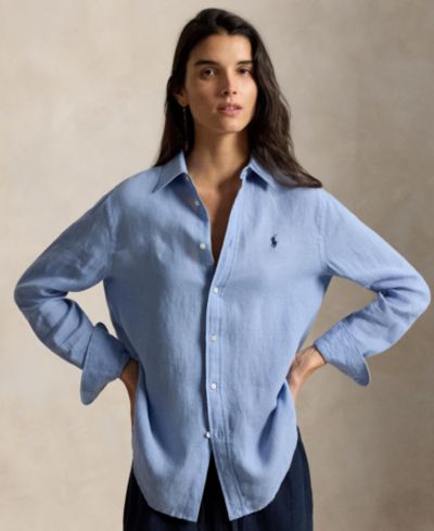 Женская льняная рубашка Polo Ralph Lauren Classic-Fit