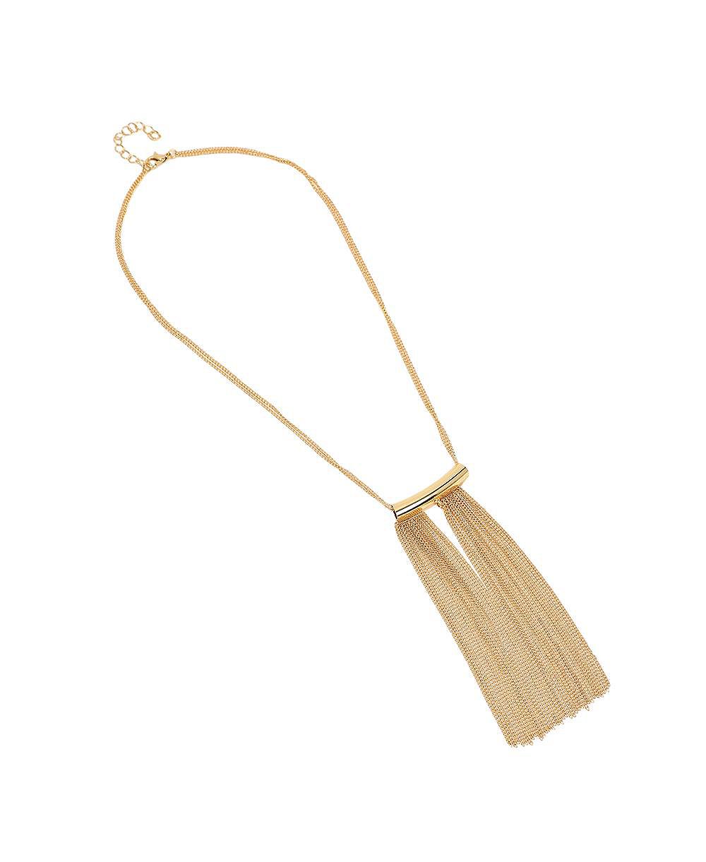 SOHI Женский The Hanging Chain Bar Lariat Necklace