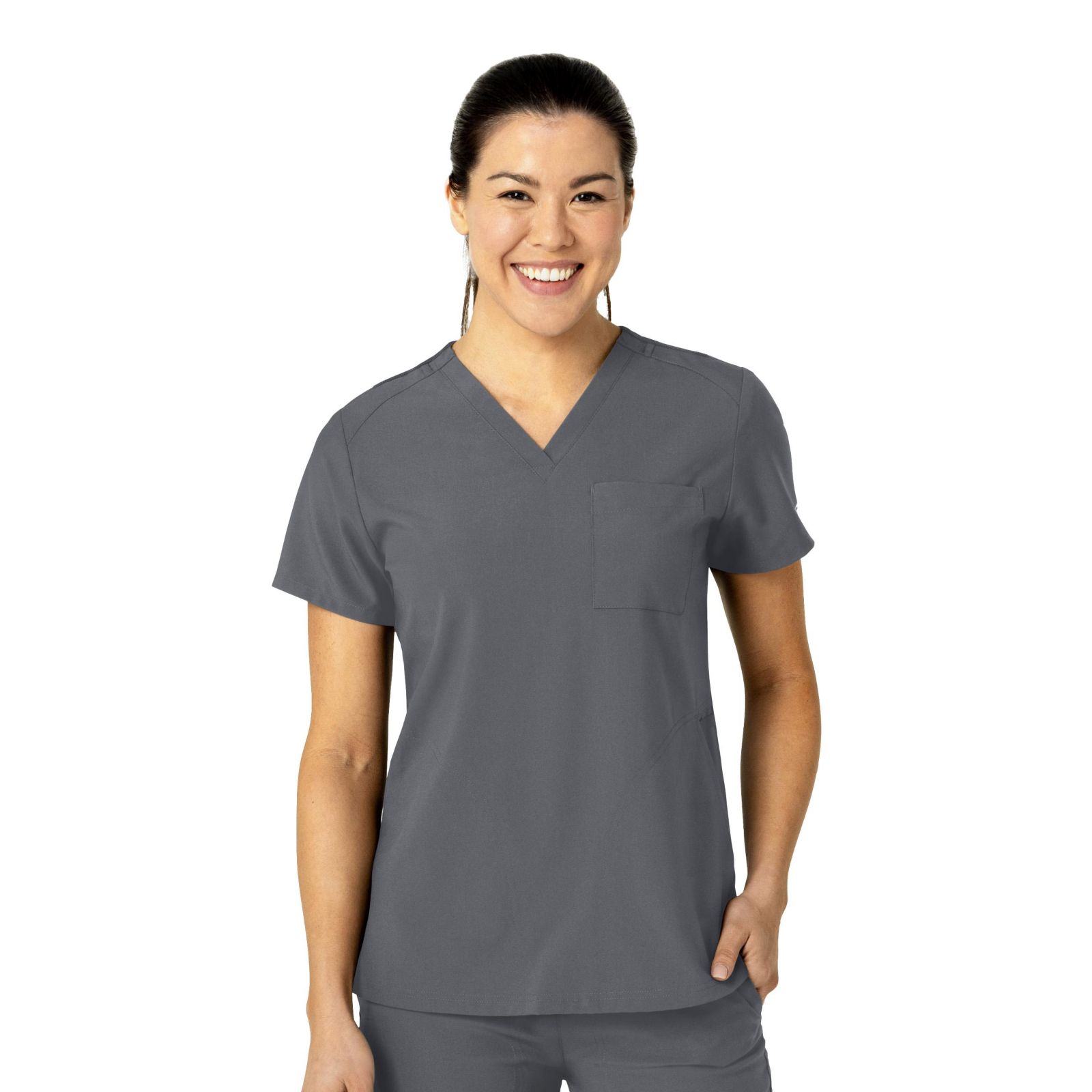 Wink Plus Size W123 Flex-n-Reach V-Neck Scrub Top