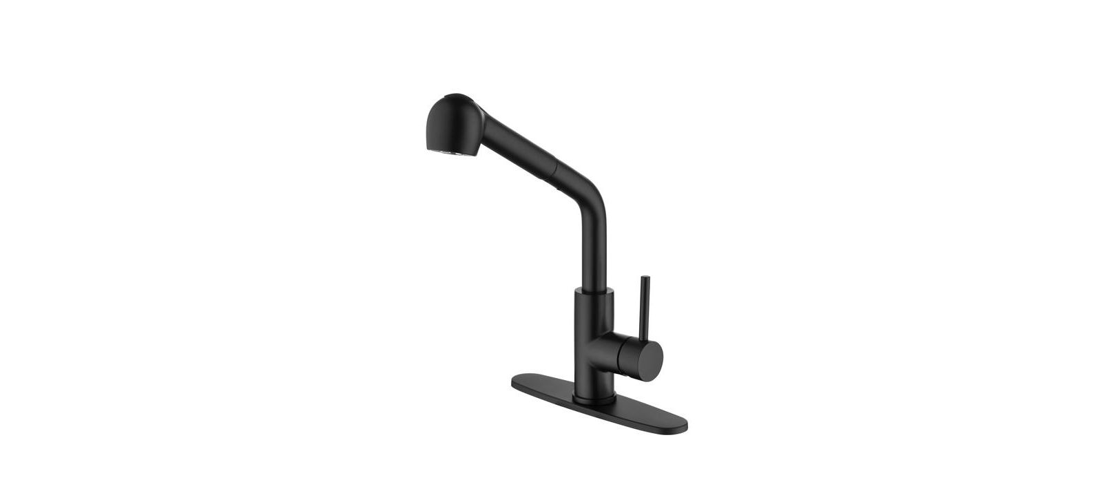 Single-Handle Pull-Out Sprayer Kitchen Faucet in Stainless Steel Modern Design for Easy Use