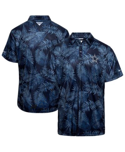 Columbia Мужское поло Omni-Shade PFG Super Terminal Tackle Navy Dallas Cowboys