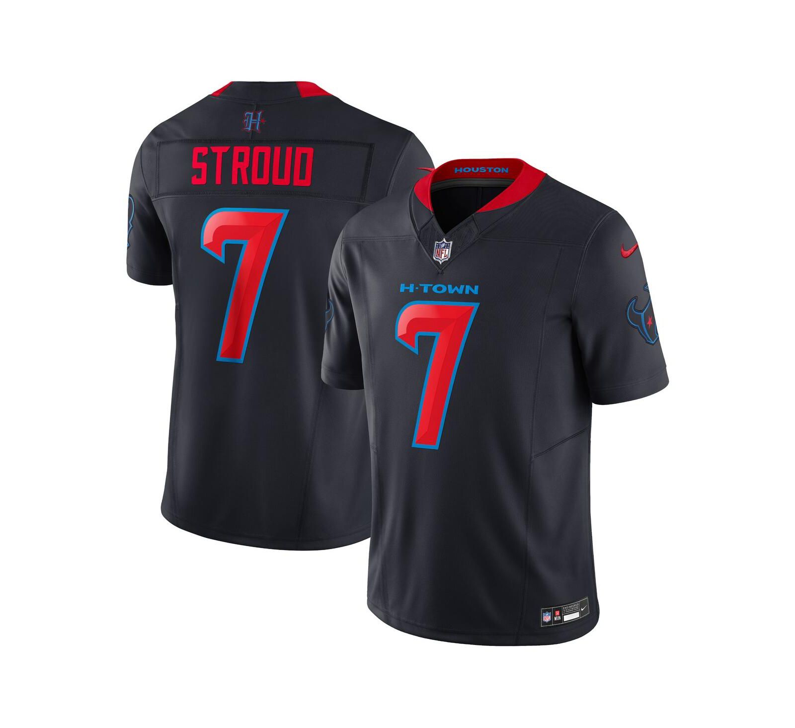 Мужская джерси Nike C.J. Stroud Navy Houston Texans 2nd Alternate Vapor F.U.S.E. Limited