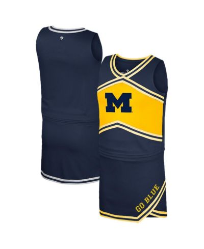 Комплект из топа и юбки Colosseum Big Girls Navy Michigan Wolverines Cheerleader