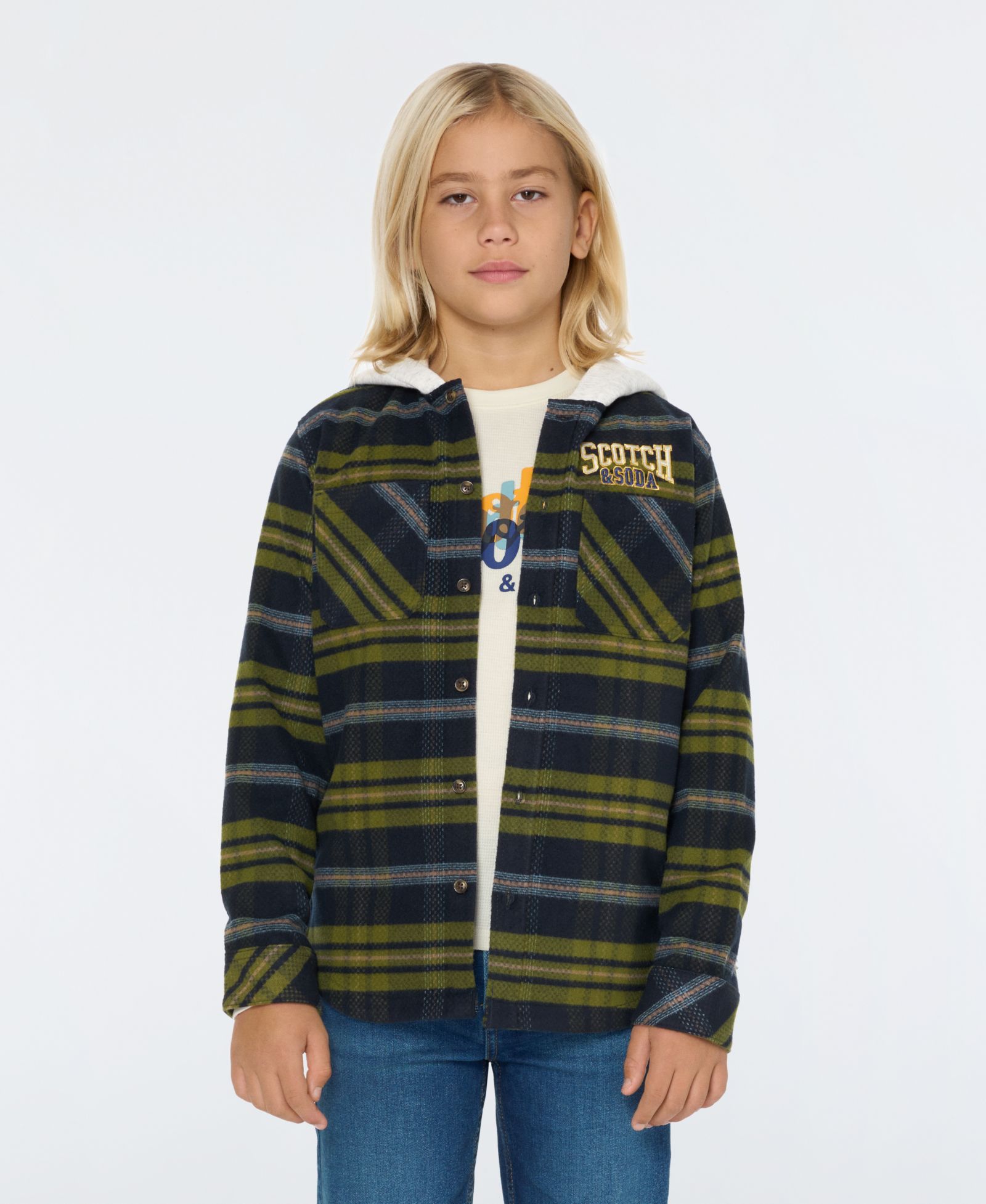 Рубашка-куртка SCOTCH & SODA Big Boys Yarndye Hooded