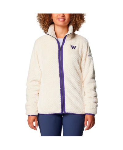 Columbia Женская куртка Sherpa Full-Zip Fireside II Washington Huskies в кремовом цвете