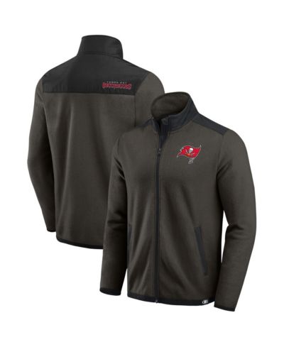 Мужская куртка Fanatics Pewter Tampa Bay Buccaneers Color Block из полярного флиса на молнии