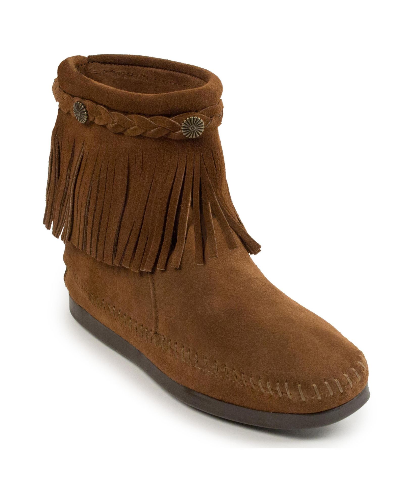 Minnetonka Women's Suede High Top Back Zip Boots