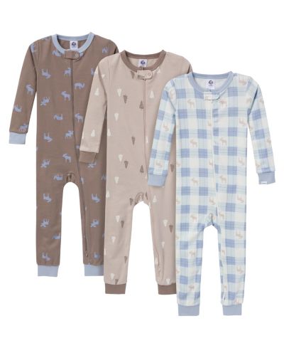 Детские пижамы Gerber Snug Fit Safari, 3-Pack