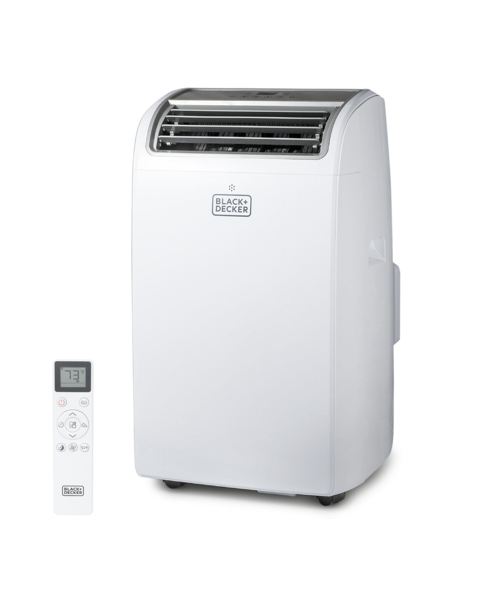 BLACK+DECKER Portable Air Conditioner, 12,000 BTU (8,150 BTU SACC) for Rooms Up To 550 Sq. Ft., Follow Me Remote Control, BPT08WTB