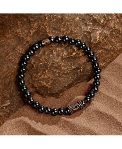 Karma and Luck Hematite Evil Eye Charm Bracelet