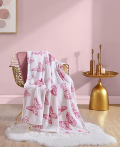 Мягкий плед Betsey Johnson Malachite Butterfly Ultra Soft Plush Fleece, 70" X 50"